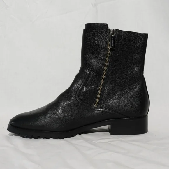 MICHAEL KORS Black Triple Zippered Ankle Moto Boots w/Lugg Soles, size 8½M - Picture 11 of 11